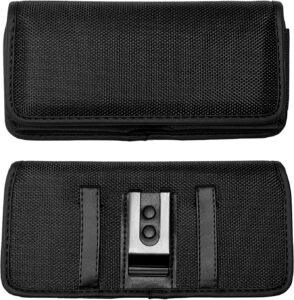 Universal Nylon Phone Waist Holster w/ Belt Clip, Black