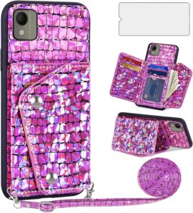 Nokia C110 Wallet Case - Pink Glitter