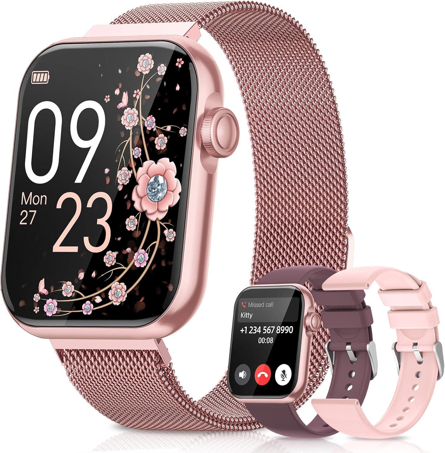 Women 1.85'' Smartwatch: Android/iPhone, Health/Calls/Sports