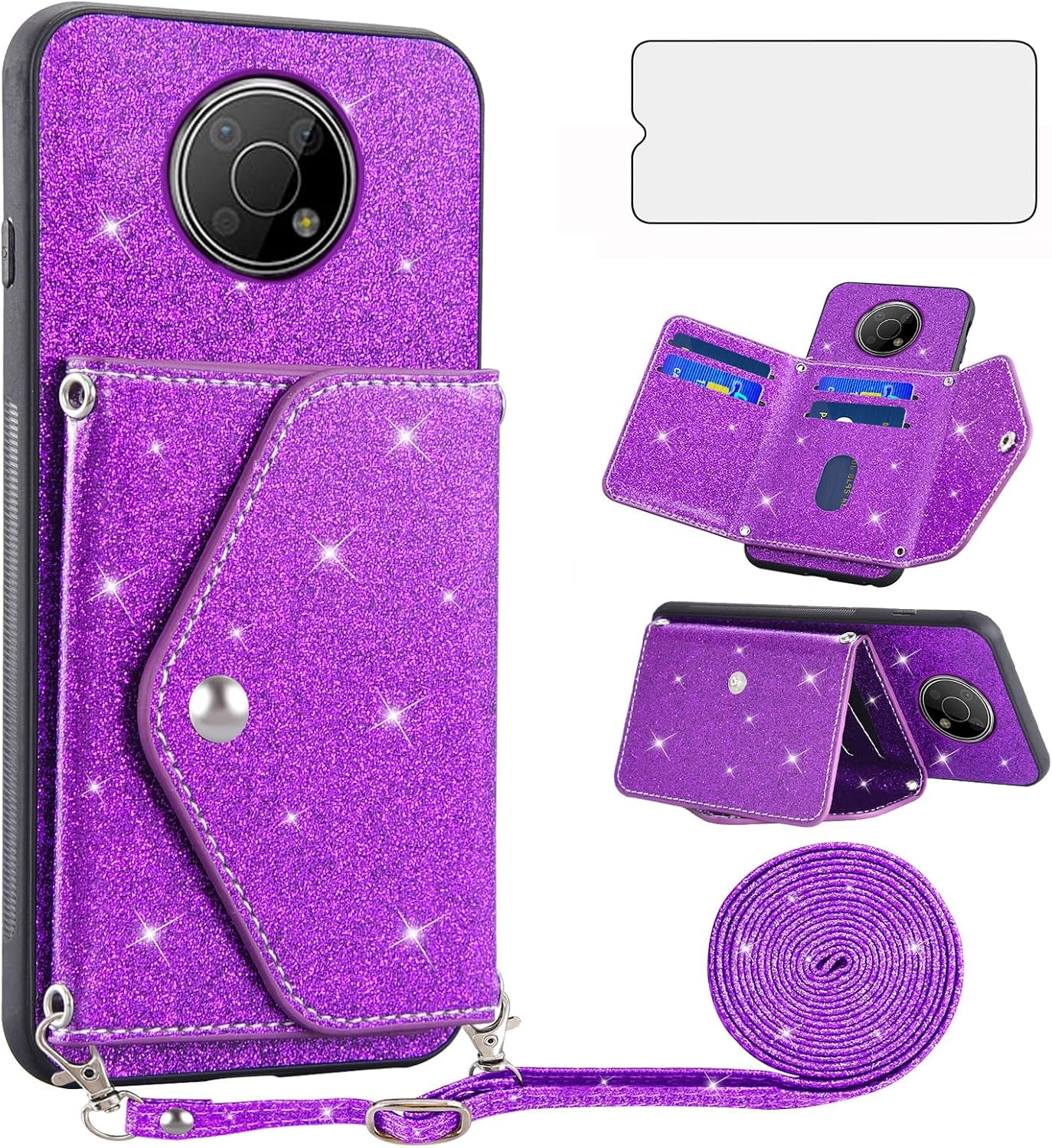 Purple Nokia G300 Wallet Case