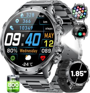 1.85" Screen 800mAh Health Monitor Waterproof Call Smartwatch