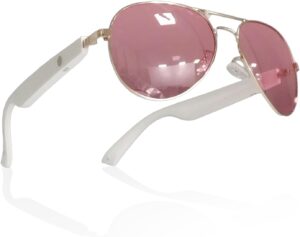 Bluetooth Audio Glasses w/ Touch Control, Voice Assistant - Pink