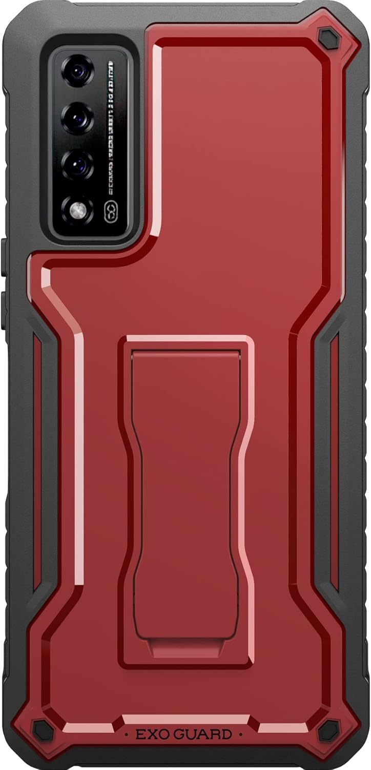 ExoGuard Red Shockproof Case w/Kickstand for TCL Stylus 5G