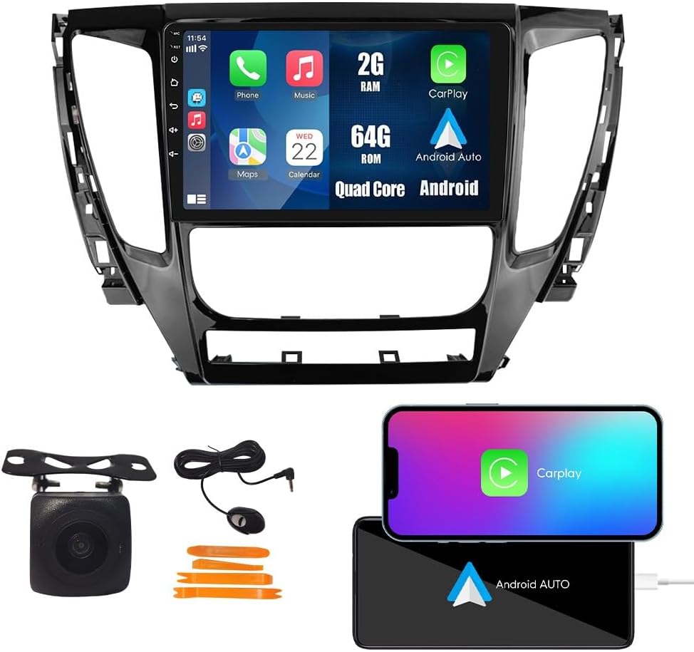 9" CarPlay Android Auto Headunit for Mitsubishi Pajero/L200/Triton 2015-2019