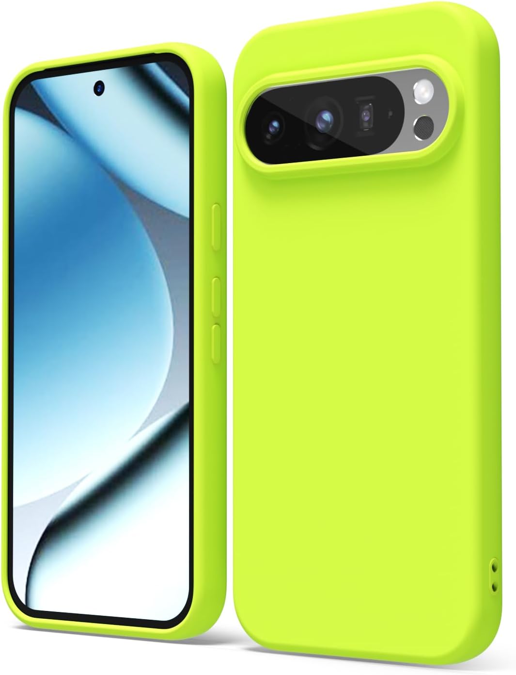 Google Pixel 10/10 Pro Neon Green Case w/ Camera Cover