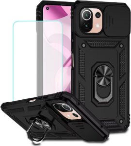 Xiaomi 11 Lite 5G Magnetic Case with 360° Ring Stand - Black