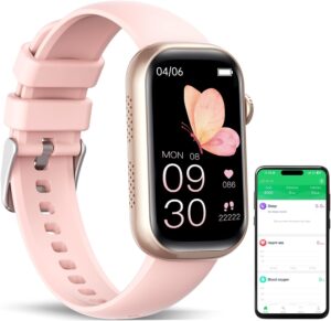 Smart Watch Heart Rate Sleep Tracker Waterproof Step Counter Pink