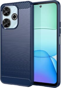 Redmi 13/Poco M6 Carbon Fiber TPU Case Navy Blue