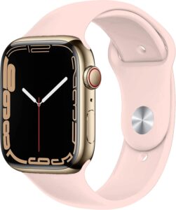 Apple Watch Series 7 Gold SS Pink Band (Renewed)