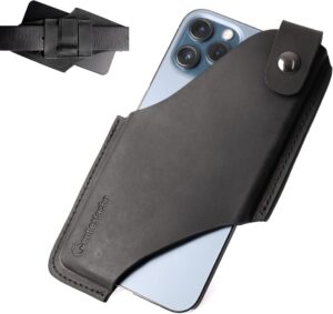 Gentlestache Leather Phone Holster with Belt Clip