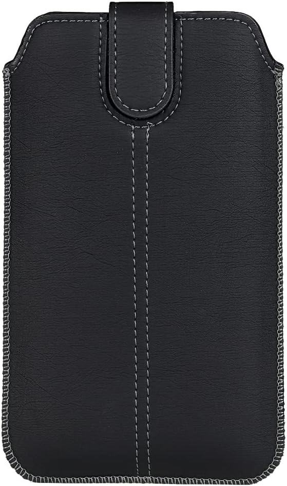 Slim Leather Phone Sleeve with Belt Loop Holster, XL for Premium Phones