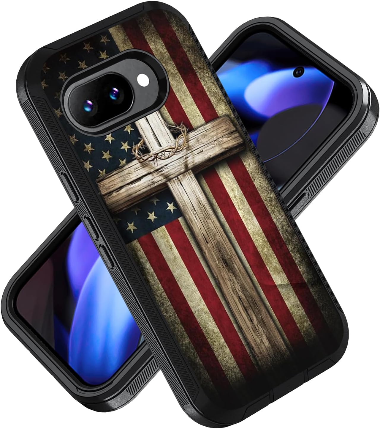 Google Pixel 9a Military Shockproof American Flag Case