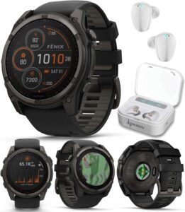 Garmin Fenix 8 Solar Sapphire Titanium 51mm + Earbuds