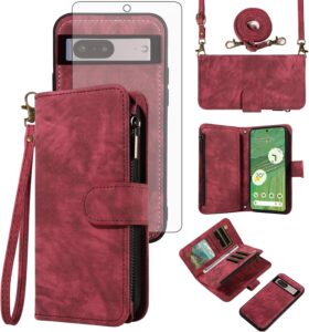 Pixel 7 Wallet Case with Magnetic Cover & Screen Protector
