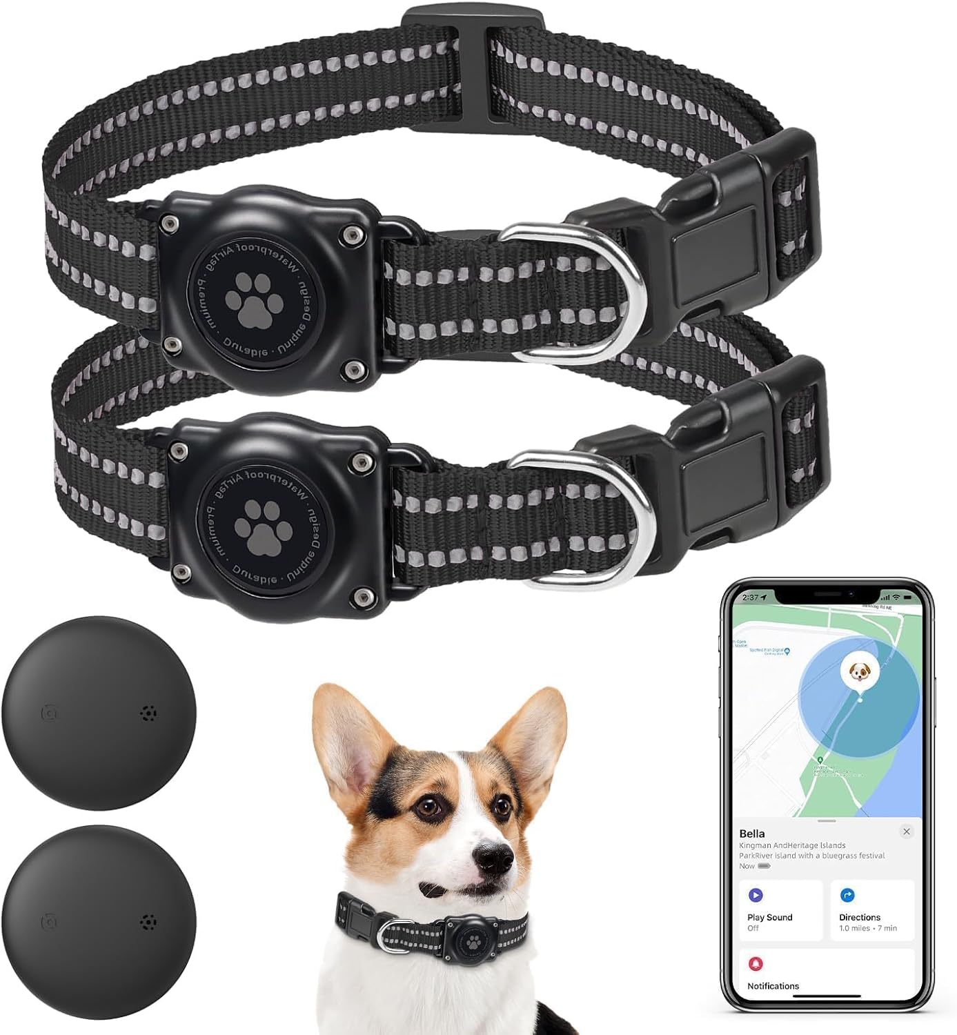 Apple Find My GPS Pet Tracker (2-Pack)