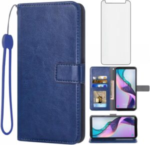 TCL Ion X/Ion V Wallet Case Blue