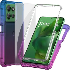 Moto G Stylus 5G 2025 Case w/ Screen Protector - Blue Pink