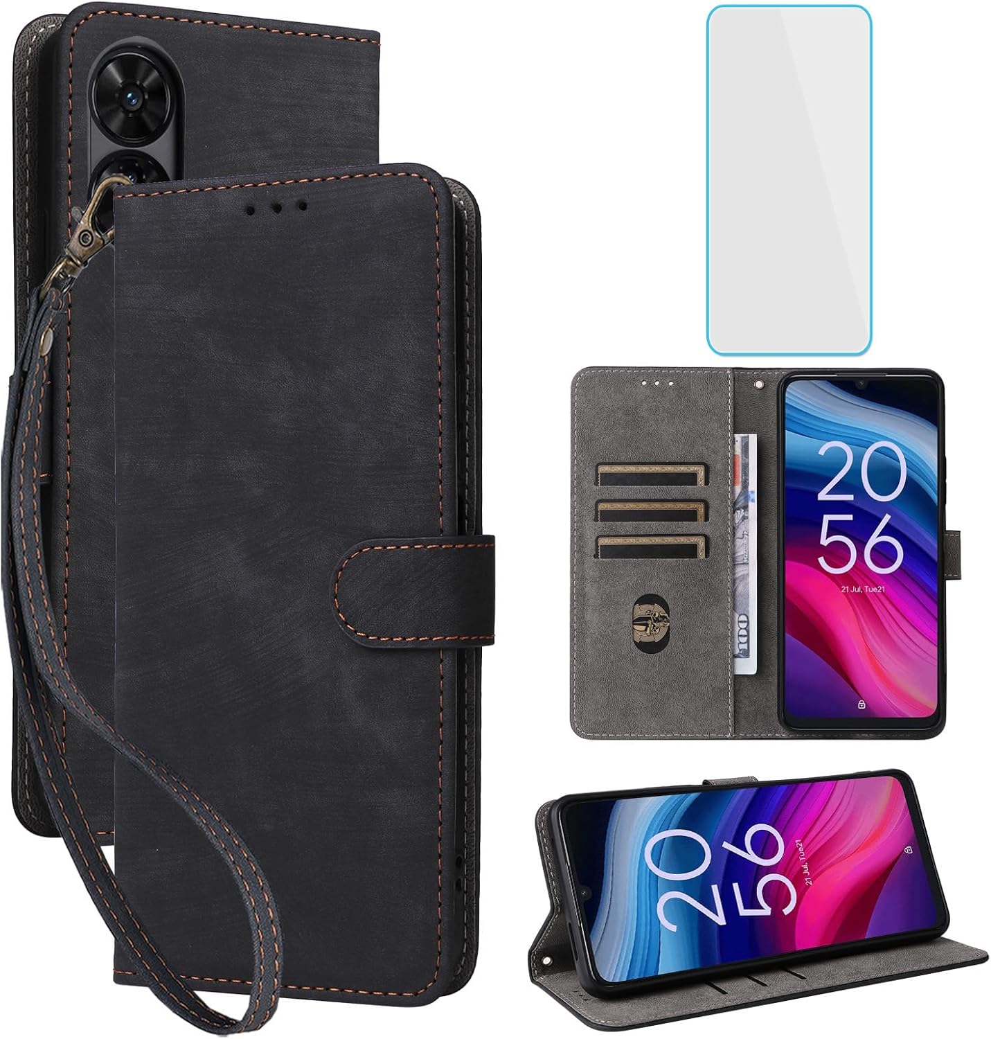 TCL 505 Wallet Case with RFID Blocking