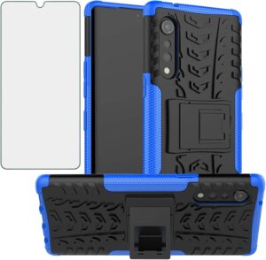 LG Velvet Case w/ Tempered Glass & Kickstand