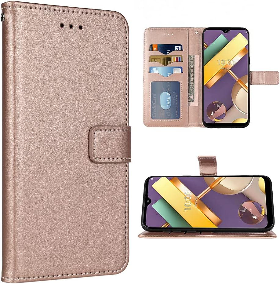 LG K22 Wallet Case - Rose Gold