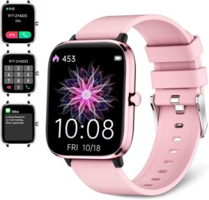 Pink Women's Smartwatch for Android iPhone