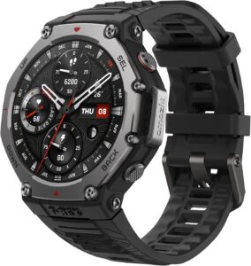 Amazfit T-Rex 3 Rugged GPS Smartwatch, Renewed (Black)
