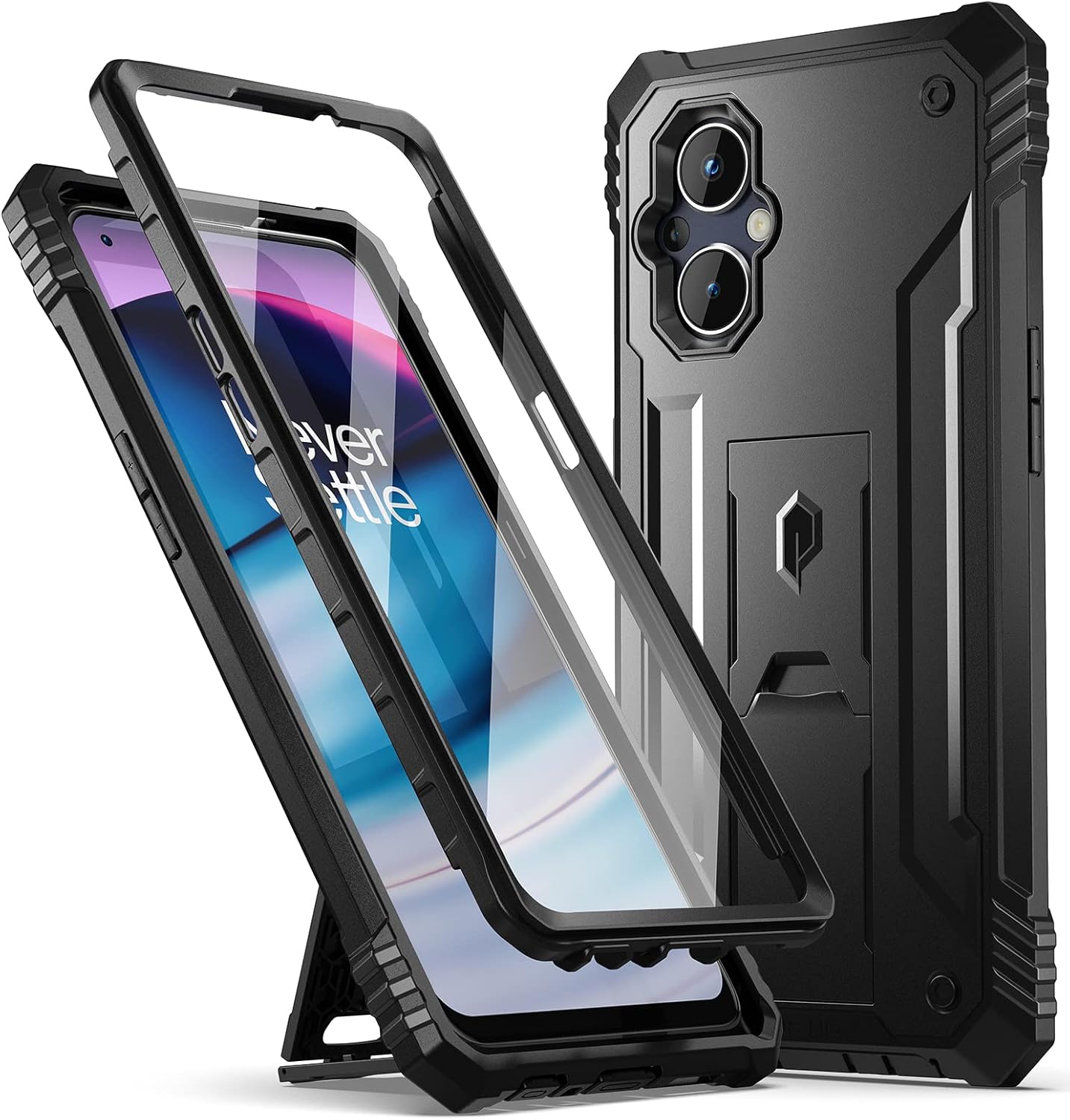 OnePlus Nord N20 5G Rugged Case with Kickstand & Screen Protector