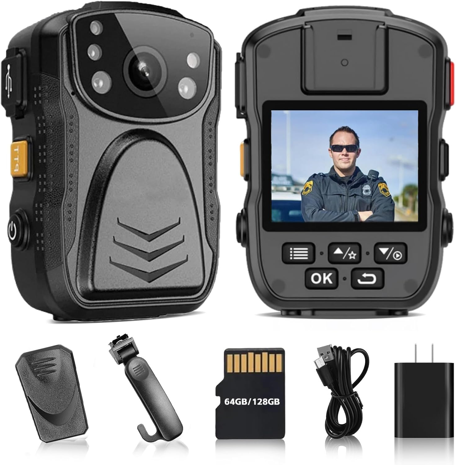 PatrolMaster 1296P Night Vision Professional Body Cam 128GB