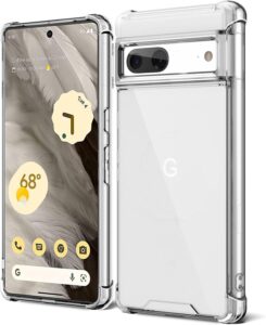 KIOMY Pixel 7 Shockproof Bumper Hybrid Clear Case