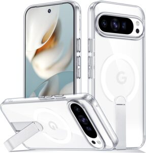 Google Pixel 10/Pro Case w/ MagSafe Stand, Clear