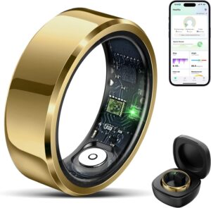 Smart Ring: Air Gesture, HR & Sleep Monitor, IP68, Android & iOS