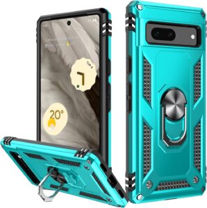 Google Pixel 7A Military Shockproof Case w/Magnetic Kickstand Turquoise