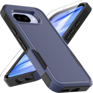 Pixel 9A Military Case w/ HD Protector (Blue)