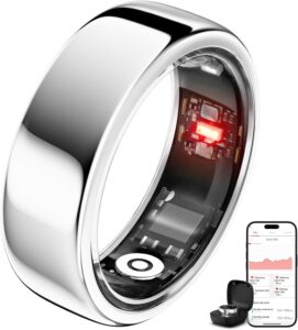 Smring Fitness Tracker Ring: Heart Rate, Sleep, 10-Day Battery