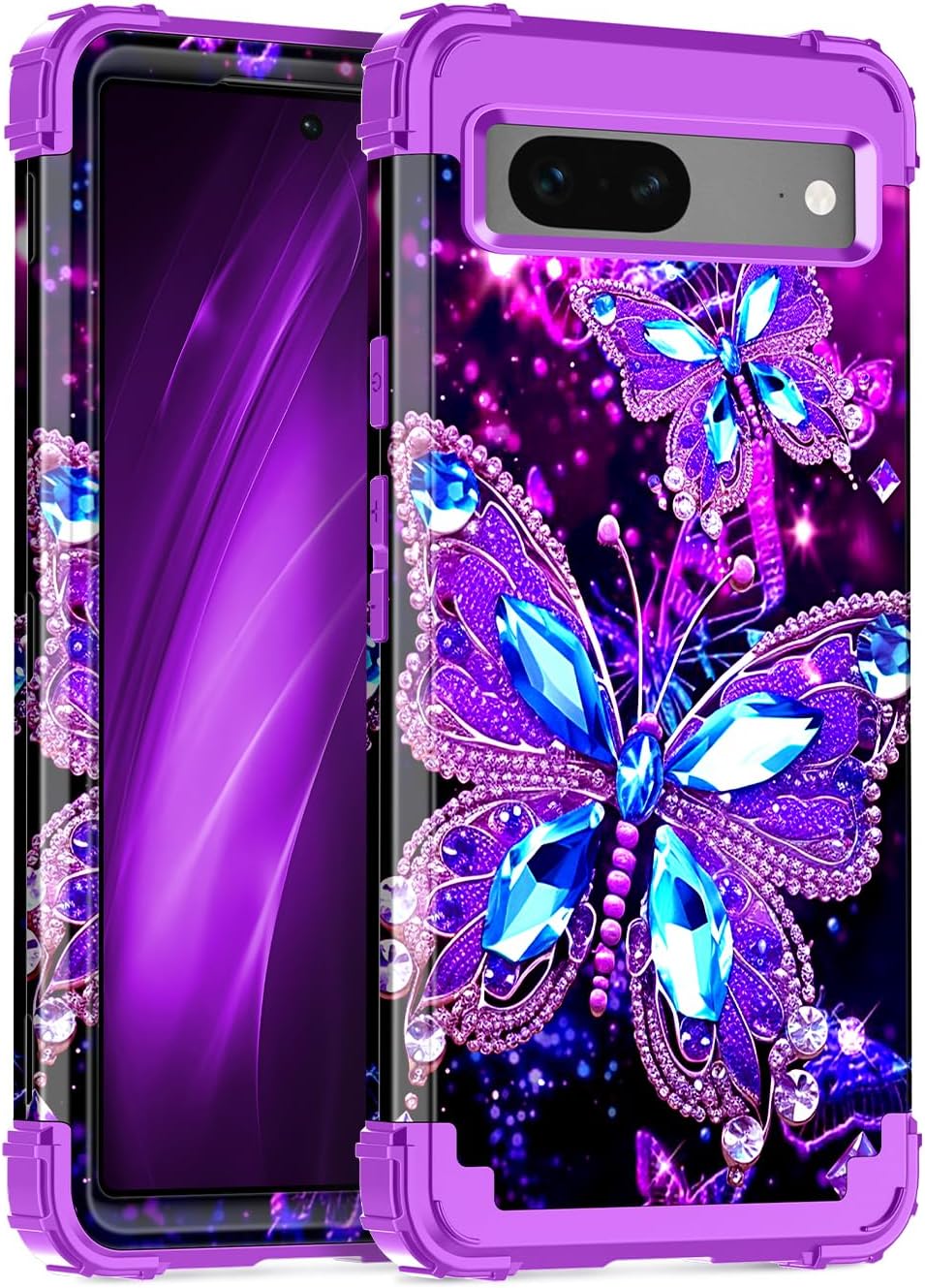 Glow in Dark Butterfly Pixel 7 Case