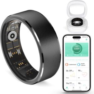 Health & Fitness Smart Ring: Heart Rate, Sleep, Waterproof for iOS/Android