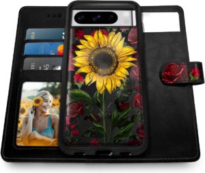 Floral Wallet Case for Pixel 8 Pro