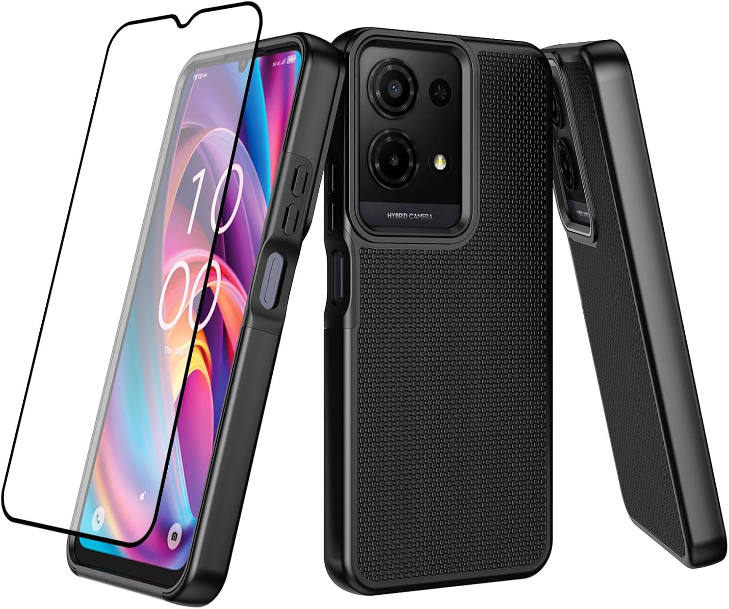 TCL K32 Hybrid Case w/ Screen Protector - Black