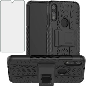 Moto E7 Rugged Case with Tempered Glass