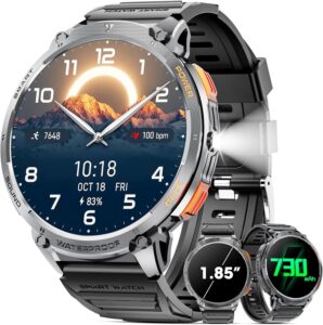 Military Smart Watch with Bluetooth Call & Fitness Tracker
