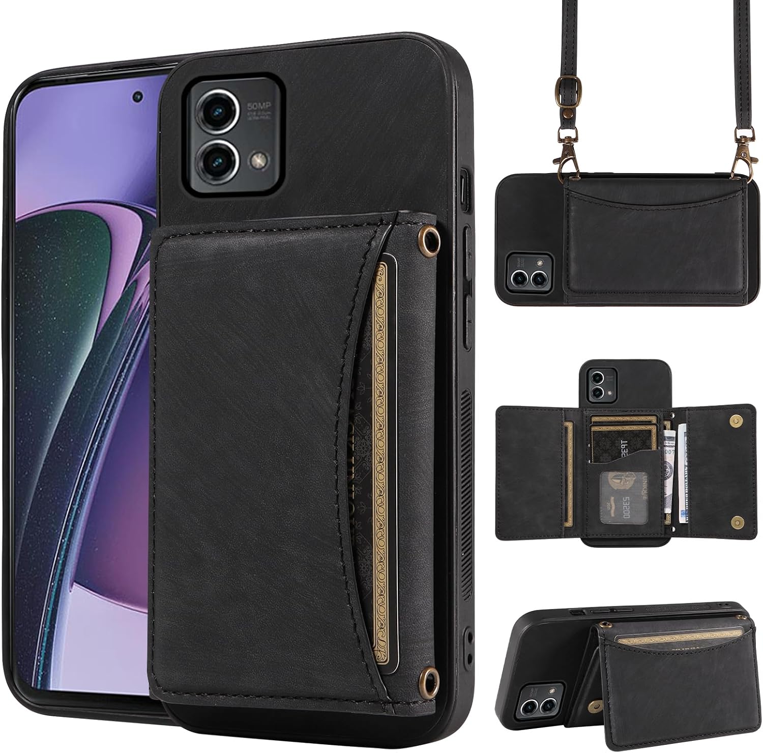 Moto G Stylus 5G Wallet Case with Stand & Card Holder