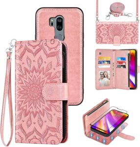 LG G7 Wallet Case Rose Gold