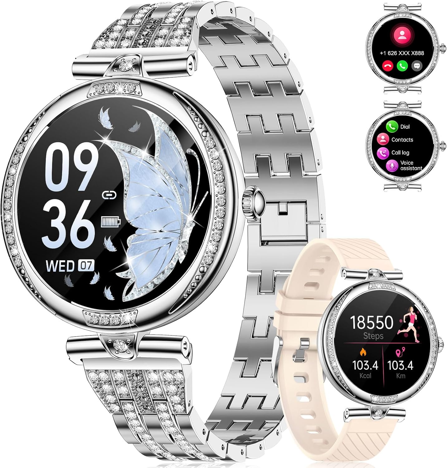 Ladies Diamond AMOLED Smartwatch