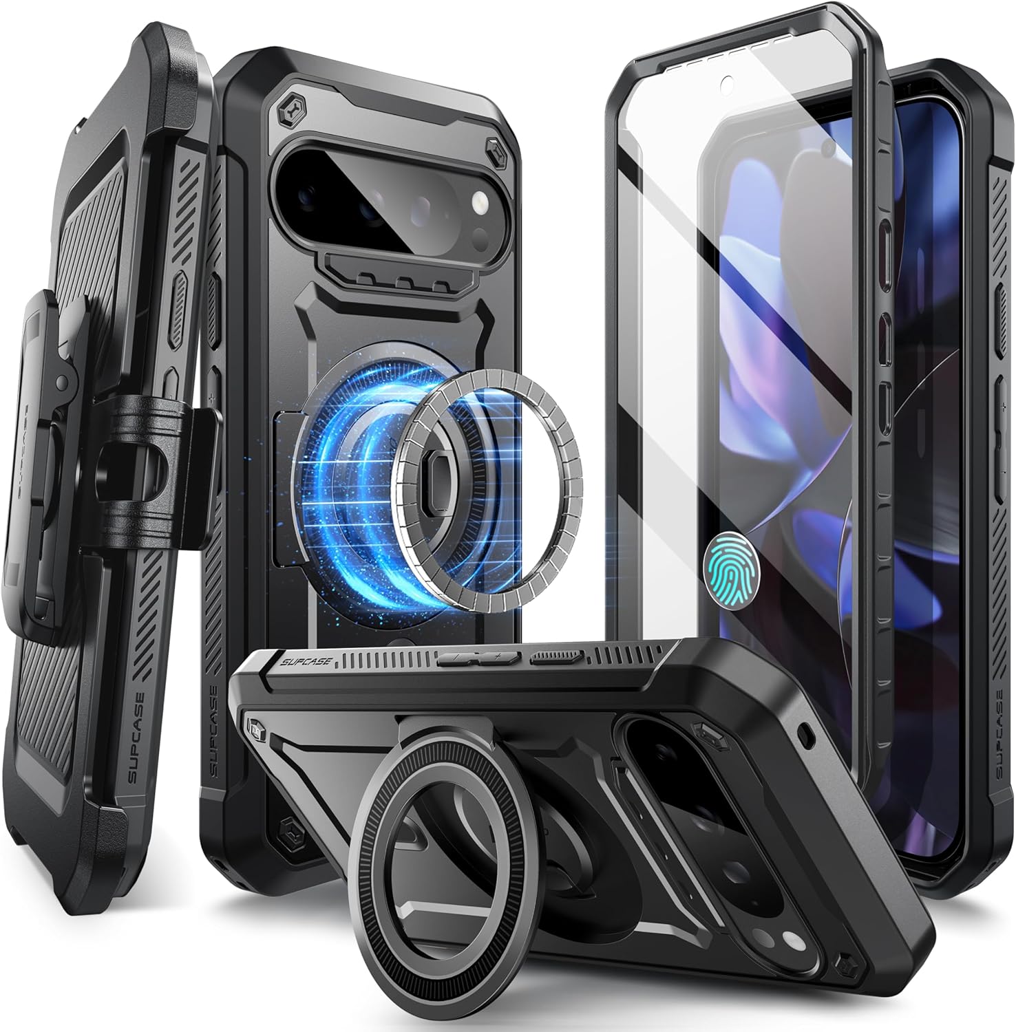 Pixel 9 Pro XL Case with MagSafe Stand, Black
