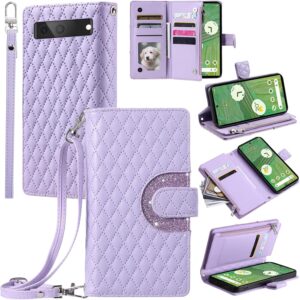 Google Pixel 7 Wallet Case w/ Detachable Strap, Purple
