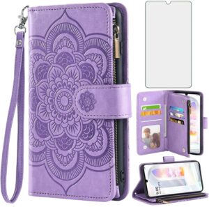 LG Velvet 5G Wallet Case with Stand - Purple