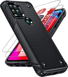 Motorola Moto G Stylus 5G Case w/ Screen Protectors, Black