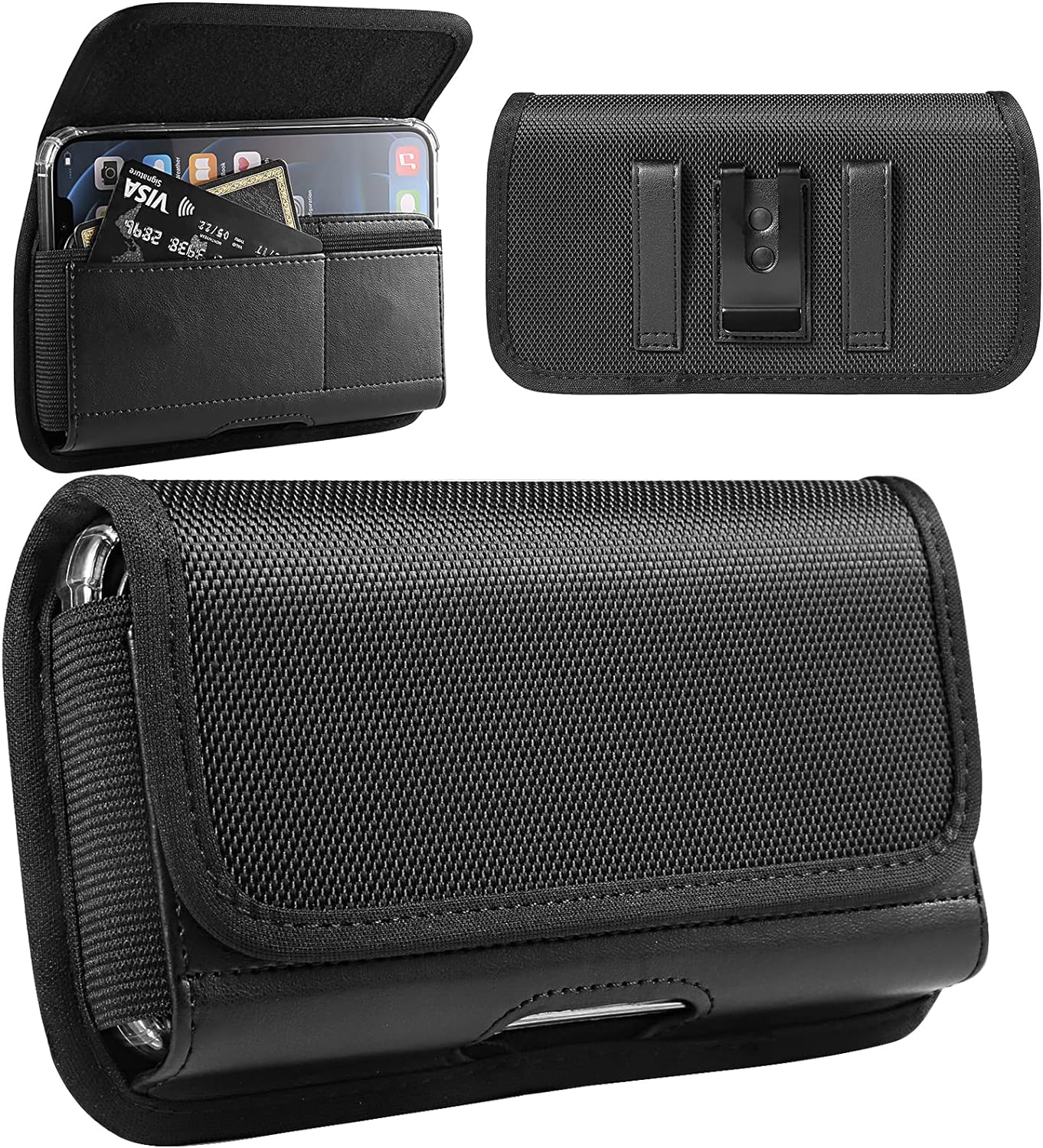 Universal Nylon Phone Holster with Belt Clip