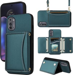 Moto Edge 2022 Case w/ Crossbody Strap - Green