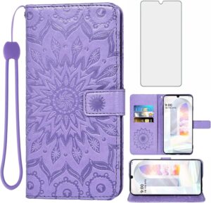 LG Velvet Wallet Case Purple